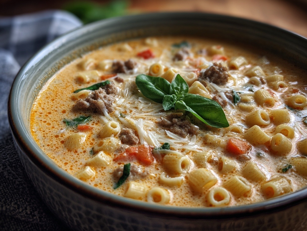Minute Creamy One-Pot Italian Sausage Soup